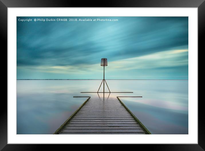 Lytham Jetty At Dusk Framed Mounted Print by Phil Durkin DPAGB BPE4