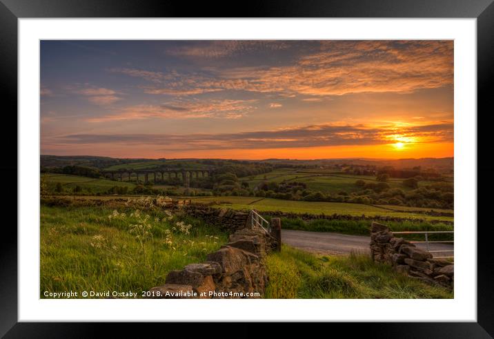 A Yorkshire Sunset Framed Mounted Print by David Oxtaby  ARPS