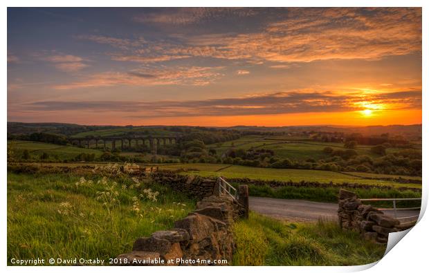 A Yorkshire Sunset Print by David Oxtaby  ARPS