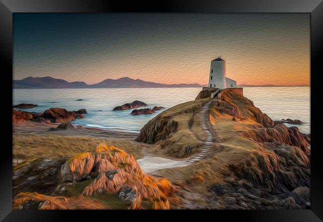 Twr Mawr Lighthouse Framed Print by Paul Andrews