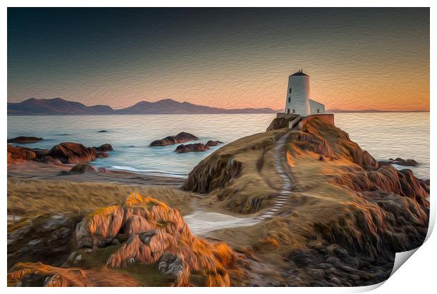 Twr Mawr Lighthouse Print by Paul Andrews