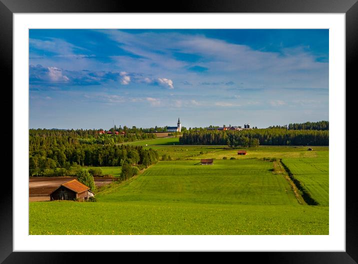 Fields of green Framed Mounted Print by Hamperium Photography