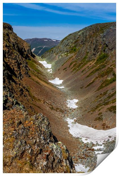 Hiking in Jämtland Sweden Print by Hamperium Photography