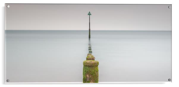 teignmouth sea groyne Acrylic by kevin murch