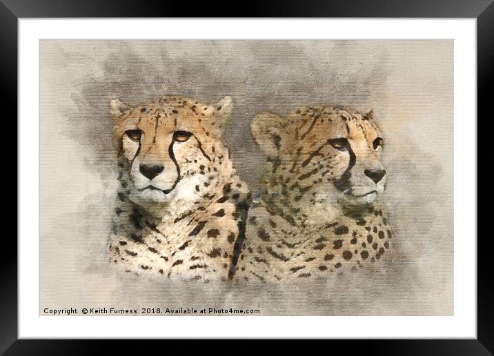 Loving Couple Framed Mounted Print by Keith Furness