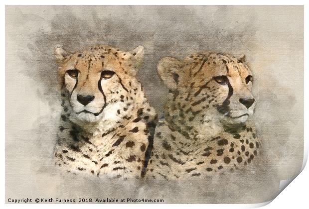 Loving Couple Print by Keith Furness