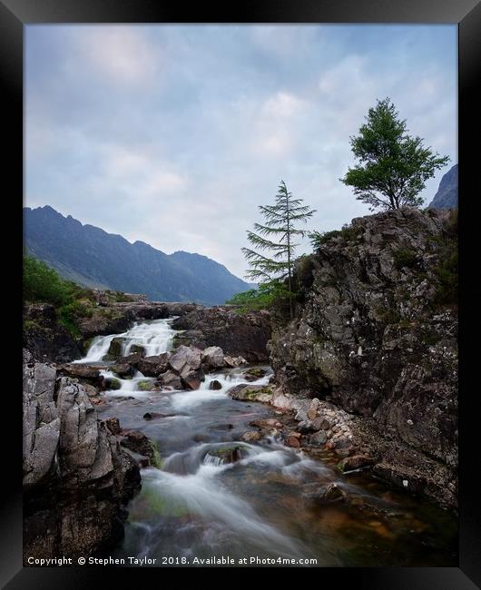 Big skies over the River Coe Framed Print by Stephen Taylor