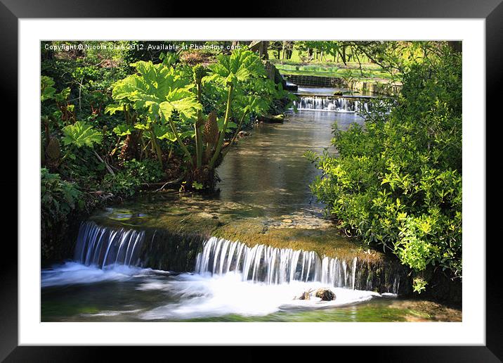 Country Garden Stream Framed Mounted Print by Nicola Clark