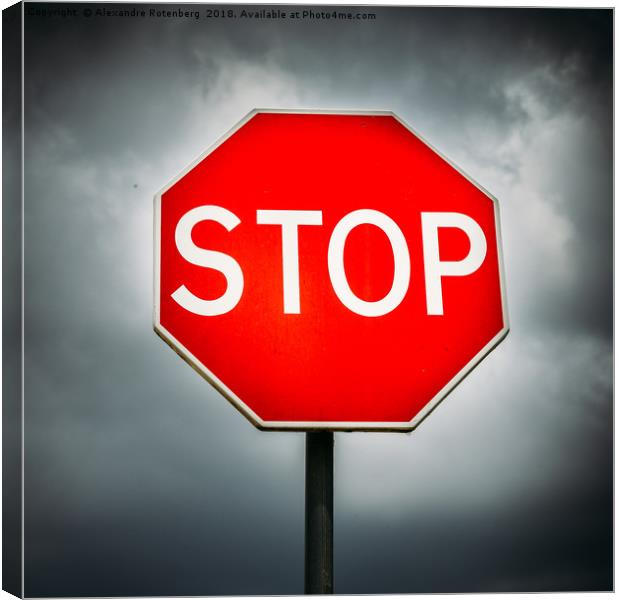 Conceptual Stop Sign  Canvas Print by Alexandre Rotenberg