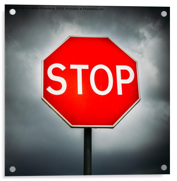 Conceptual Stop Sign  Acrylic by Alexandre Rotenberg