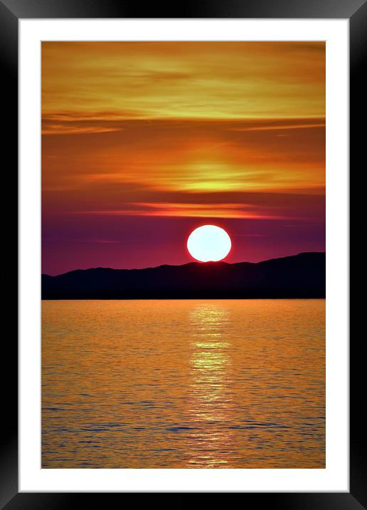 Night falls over Ardnamurchan Framed Mounted Print by alan todd