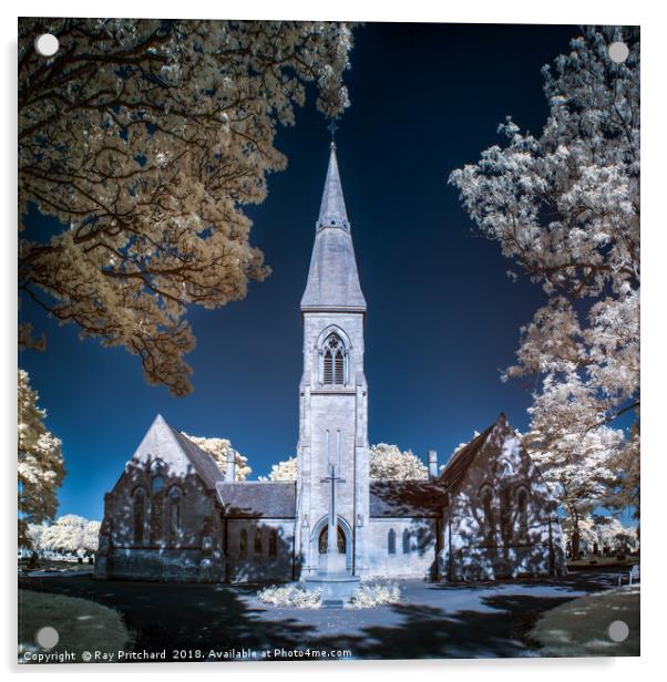 Infrared Chapel Acrylic by Ray Pritchard
