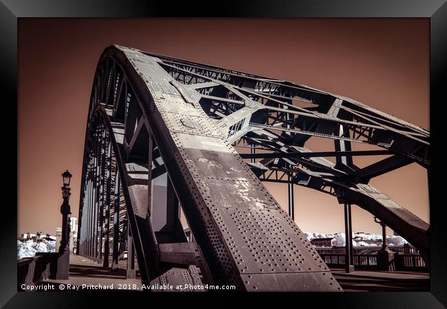 Infrared Tyne Bridge Framed Print by Ray Pritchard