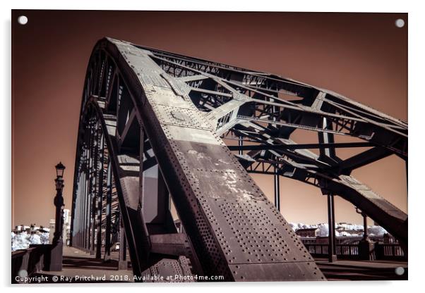 Infrared Tyne Bridge Acrylic by Ray Pritchard