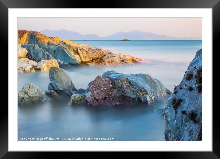 The Lleyn Peninsula from Anglesey, Wales Framed Mounted Print by geoff shoults