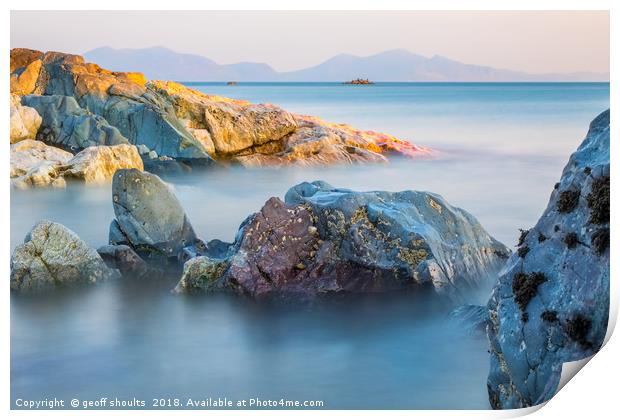 The Lleyn Peninsula from Anglesey, Wales Print by geoff shoults