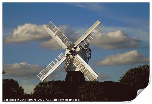Windmill Print by Jane Metters