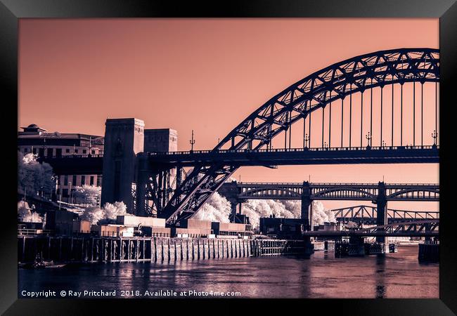 Infrared Tyne Bridge Framed Print by Ray Pritchard