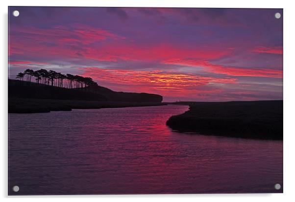 Budleigh Salterton at Dawn Acrylic by Pete Hemington