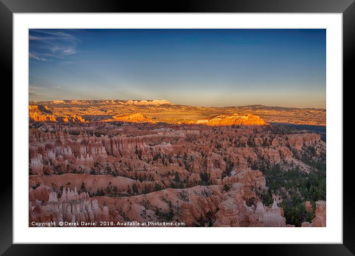 Bryce Canyon Sunset Framed Mounted Print by Derek Daniel