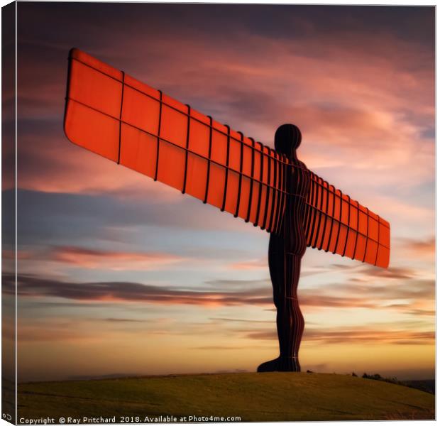 Angel of the North Artwork      Canvas Print by Ray Pritchard