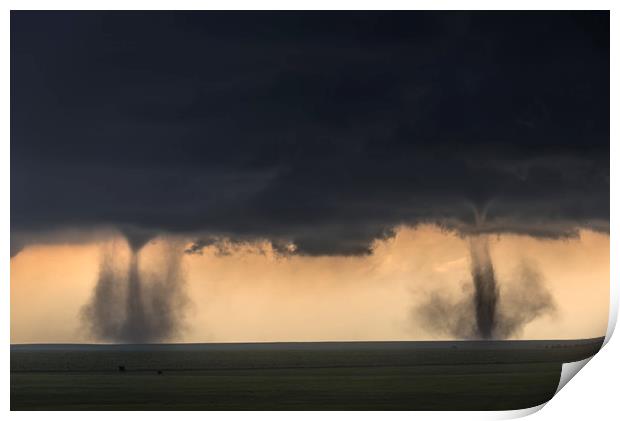 Sister Tornadoes  Print by John Finney