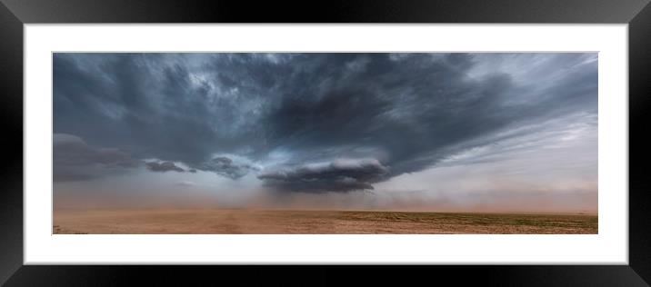 Dusty Supercell storm Framed Mounted Print by John Finney