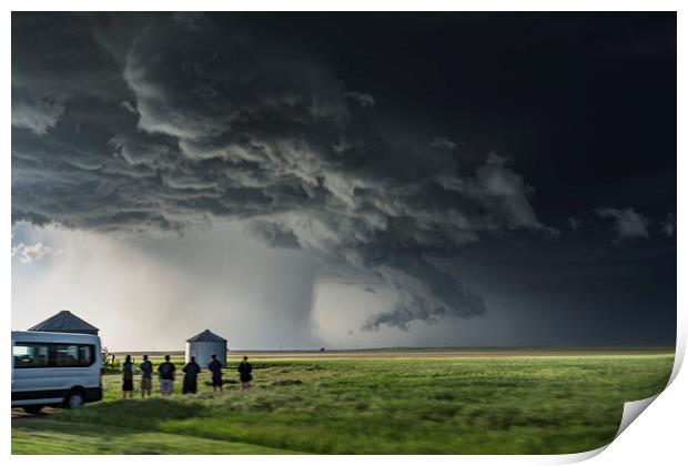 Severe Thunderstorm in Nebraska Print by John Finney
