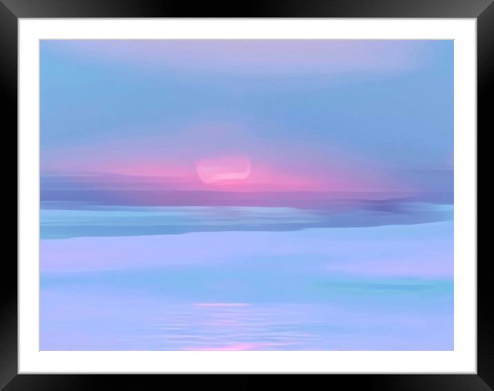 Blissful Cornish Sunset Framed Mounted Print by Beryl Curran