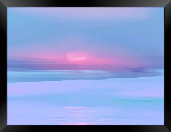 Blissful Cornish Sunset Framed Print by Beryl Curran