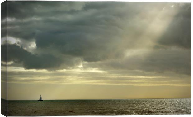Sailing Into The Storm Canvas Print by graham young