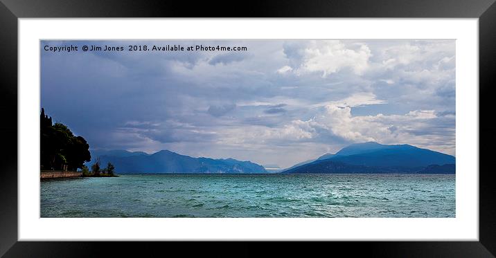 Lake Garda morning panorama Framed Mounted Print by Jim Jones
