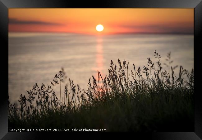 Glamorgan Coast Sunset Framed Print by Heidi Stewart