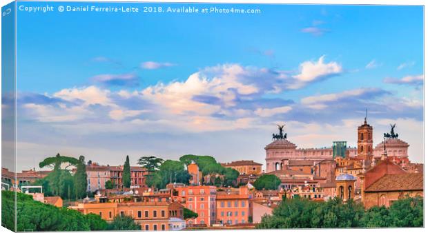 Aerial View Rome Cityscape Canvas Print by Daniel Ferreira-Leite