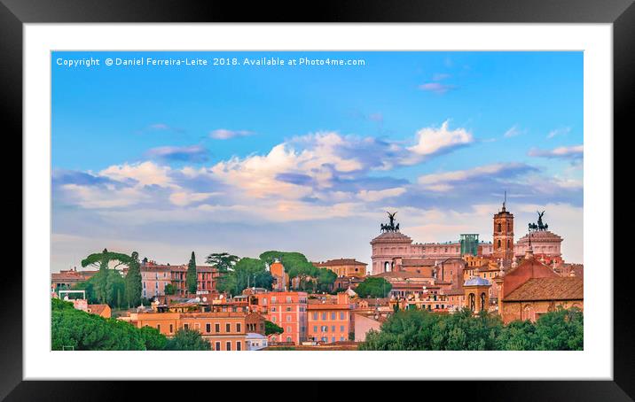 Aerial View Rome Cityscape Framed Mounted Print by Daniel Ferreira-Leite