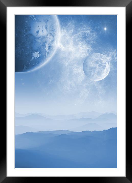 Blue Moon Framed Mounted Print by Ann Garrett