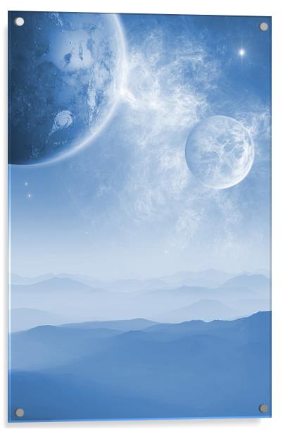 Blue Moon Acrylic by Ann Garrett