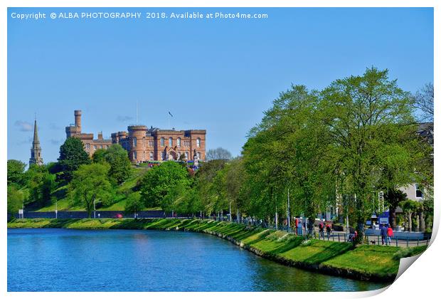 Inverness Castle, Scotland Print by ALBA PHOTOGRAPHY