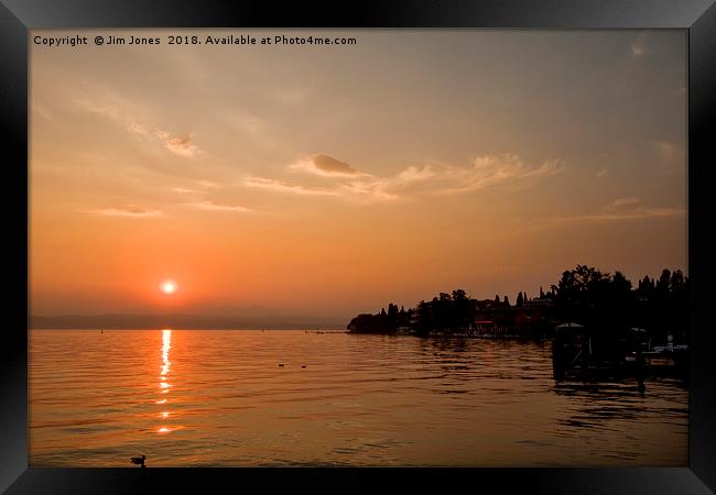 End of the day at Sirmione Framed Print by Jim Jones