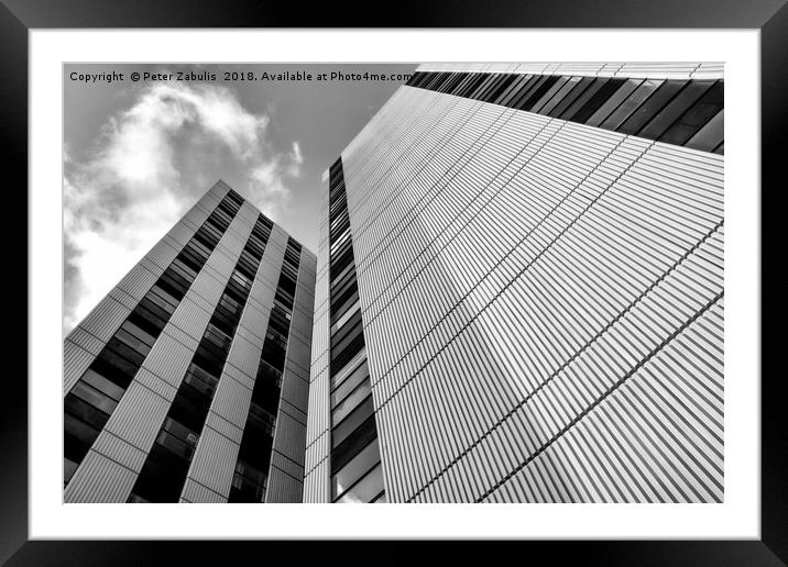 Tall Lines Framed Mounted Print by Peter Zabulis