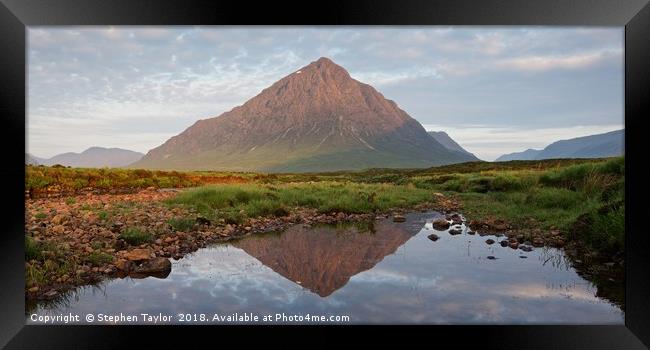 First Light in Glencoe Framed Print by Stephen Taylor