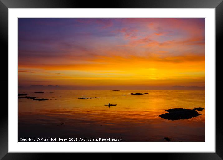 Arisaig Sunset Framed Mounted Print by Mark McGillivray