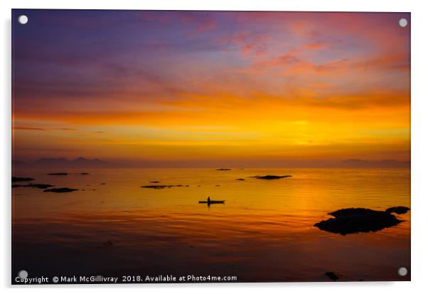 Arisaig Sunset Acrylic by Mark McGillivray