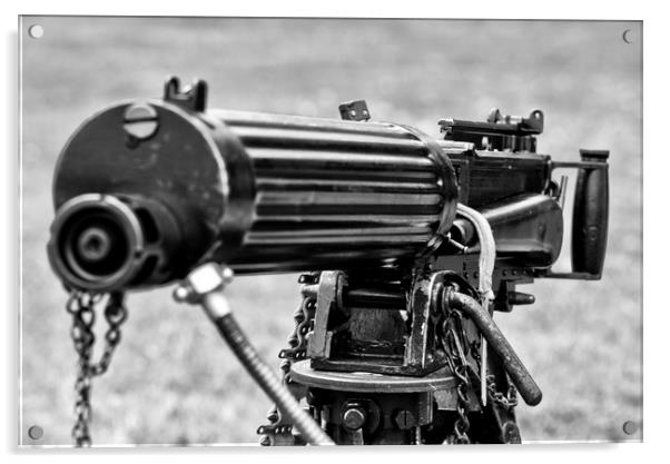 Vickers Machine Gun Acrylic by David Pyatt