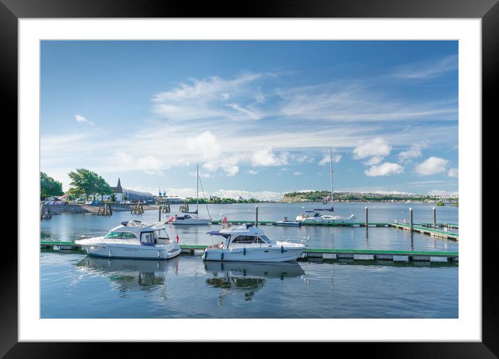 Pleasure Craft At The Marina Framed Mounted Print by Steve Purnell