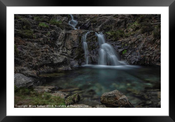 Waterfalls and Rockpools Framed Mounted Print by Lee Sutton