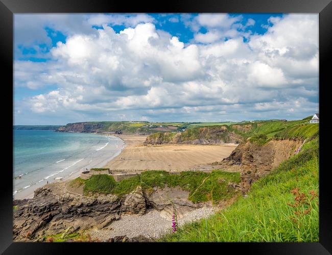 Little Haven and Broad Haven, Pembrokeshire. Framed Print by Colin Allen