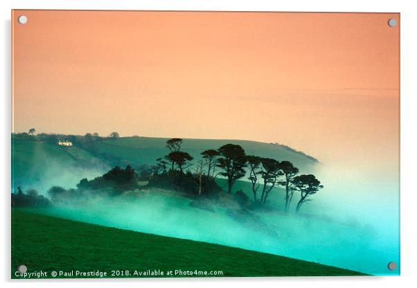 Early Morniing Mist at Mansands Acrylic by Paul F Prestidge