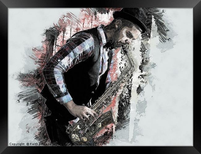 The Sax Man Framed Print by Keith Furness