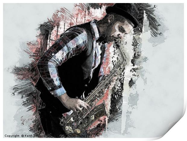 The Sax Man Print by Keith Furness